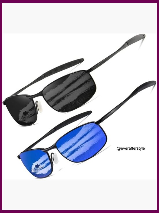 Polarized Metal Frame Sunglasses Retro Style UV400 Protection main image 4